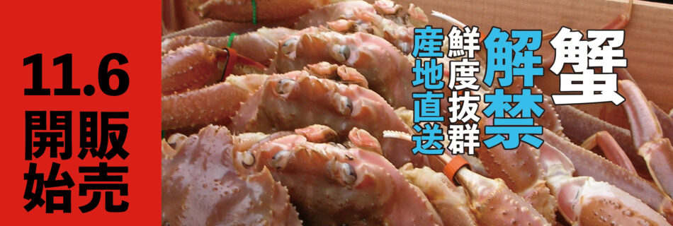 11月6日松葉ガニ解禁ネット販売開始